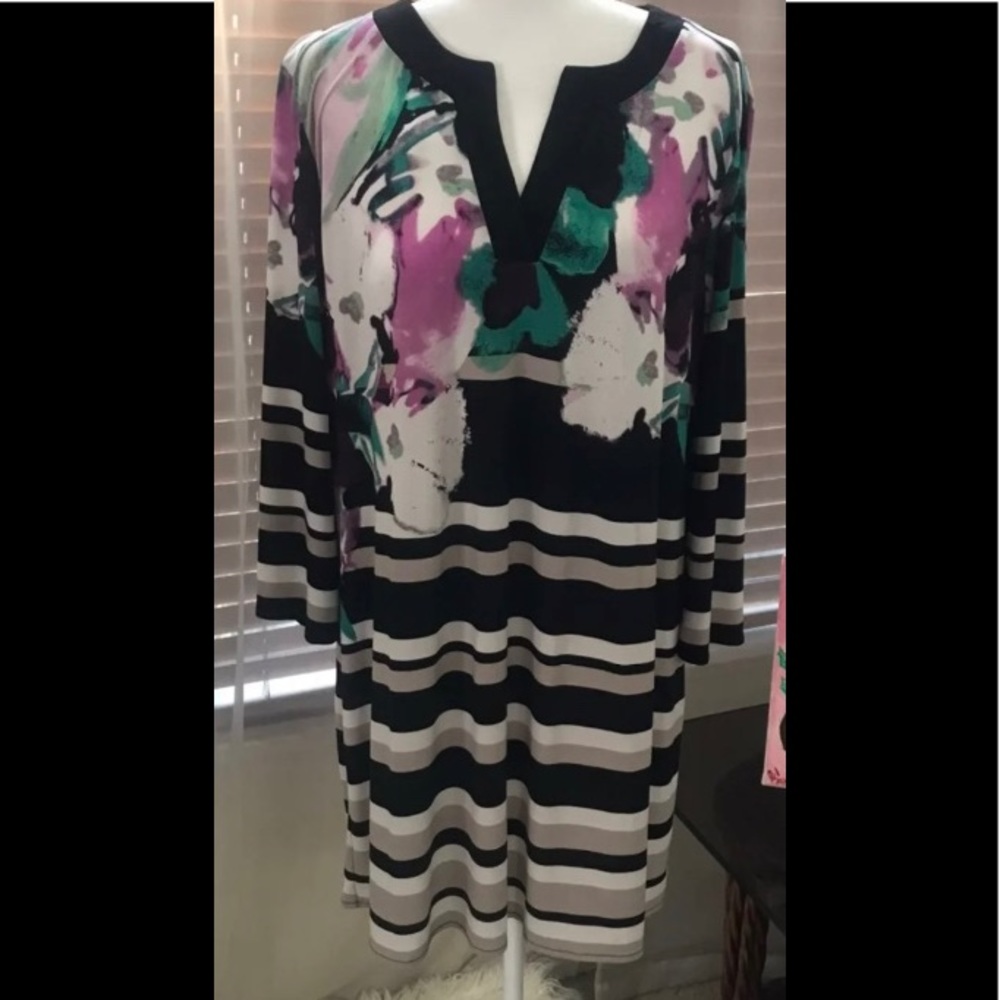 Alfani Floral Tunic Top XL